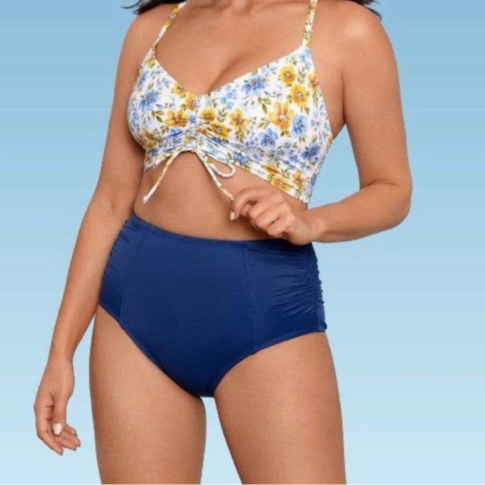 5/$25 NWOT Beach Betty Floral Tankini Slimming Control Cinch Front